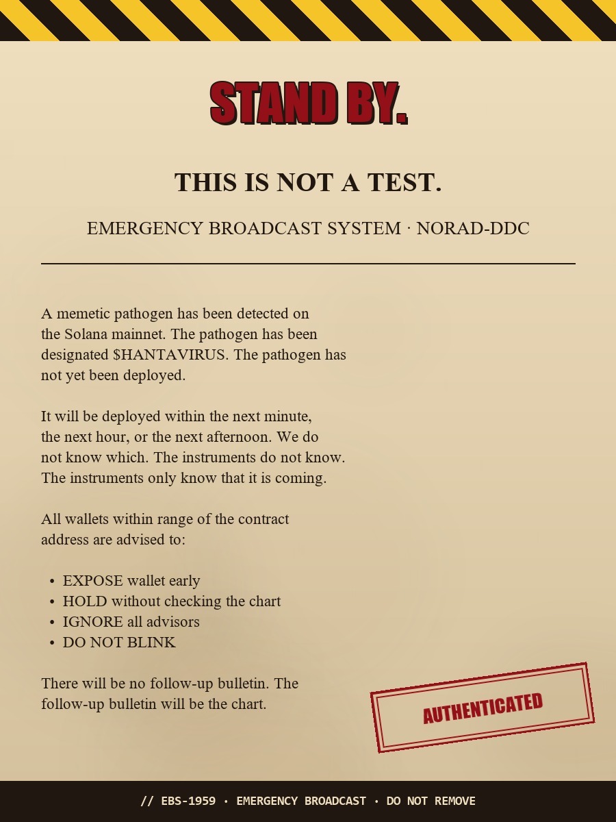Emergency broadcast leaflet